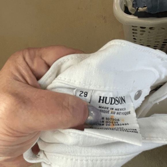 Hudson White Nico Midrise‎ Ankle Super Skinny Jeans - Picture 3 of 3